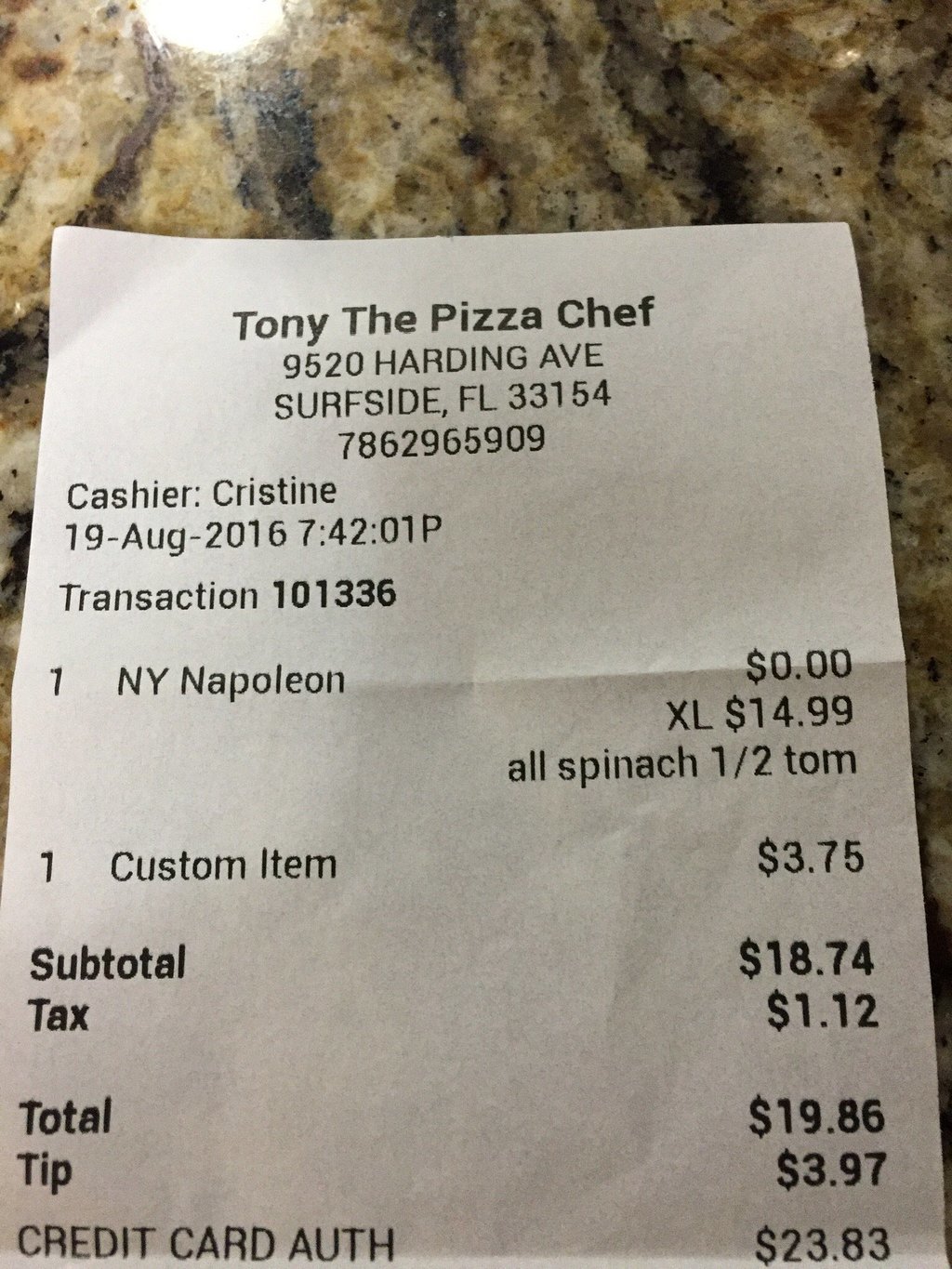 Tony's Pizza Chef